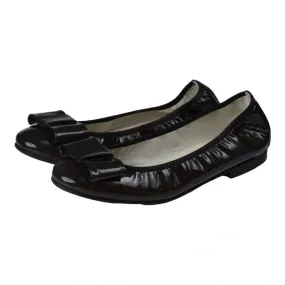 1412 - Brown Patent Leather Flats for Girl/Teen/Women by London Kids