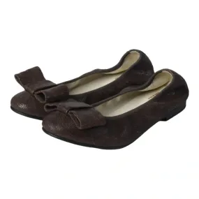 1412 - Brown Soft Leather Flats for Girl/Teen/Women by London Kids