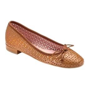 49857h - Tan Soft Leather Flats for Teen/Women by Pretty Ballerinas