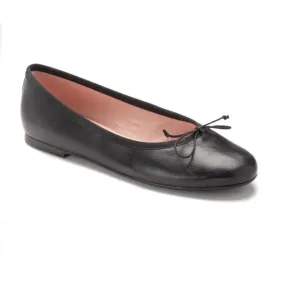 49909 - Black Soft Leather Flats for Teen/Women by Pretty Ballerinas