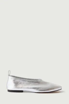 Bala Silver Leather Ballet Shoes