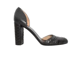 Black Loewe Snakeskin d'Orsay Pumps Size 39