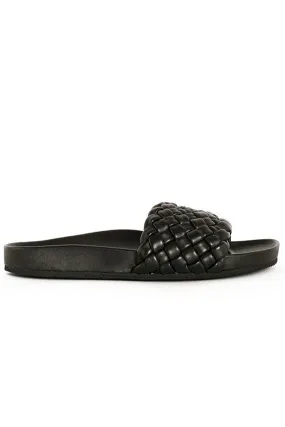 Black Sonnie Woven Slide