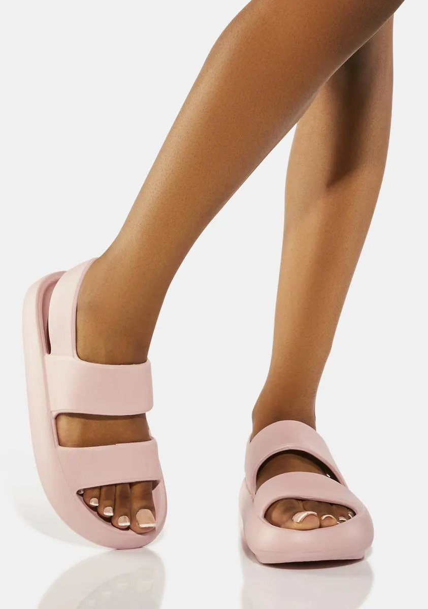 Blush Sidewalk Shuffle Slide Sandals