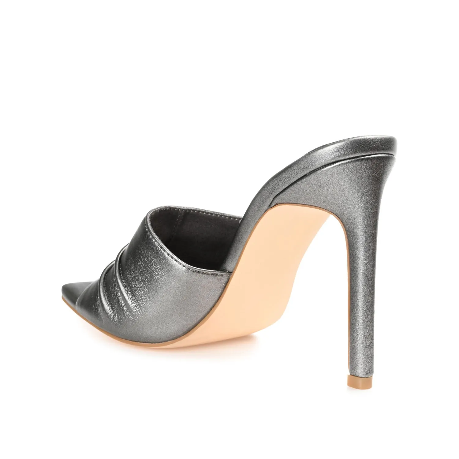 CAMBER MULE STILETTO HEELS IN FAUX LEATHER