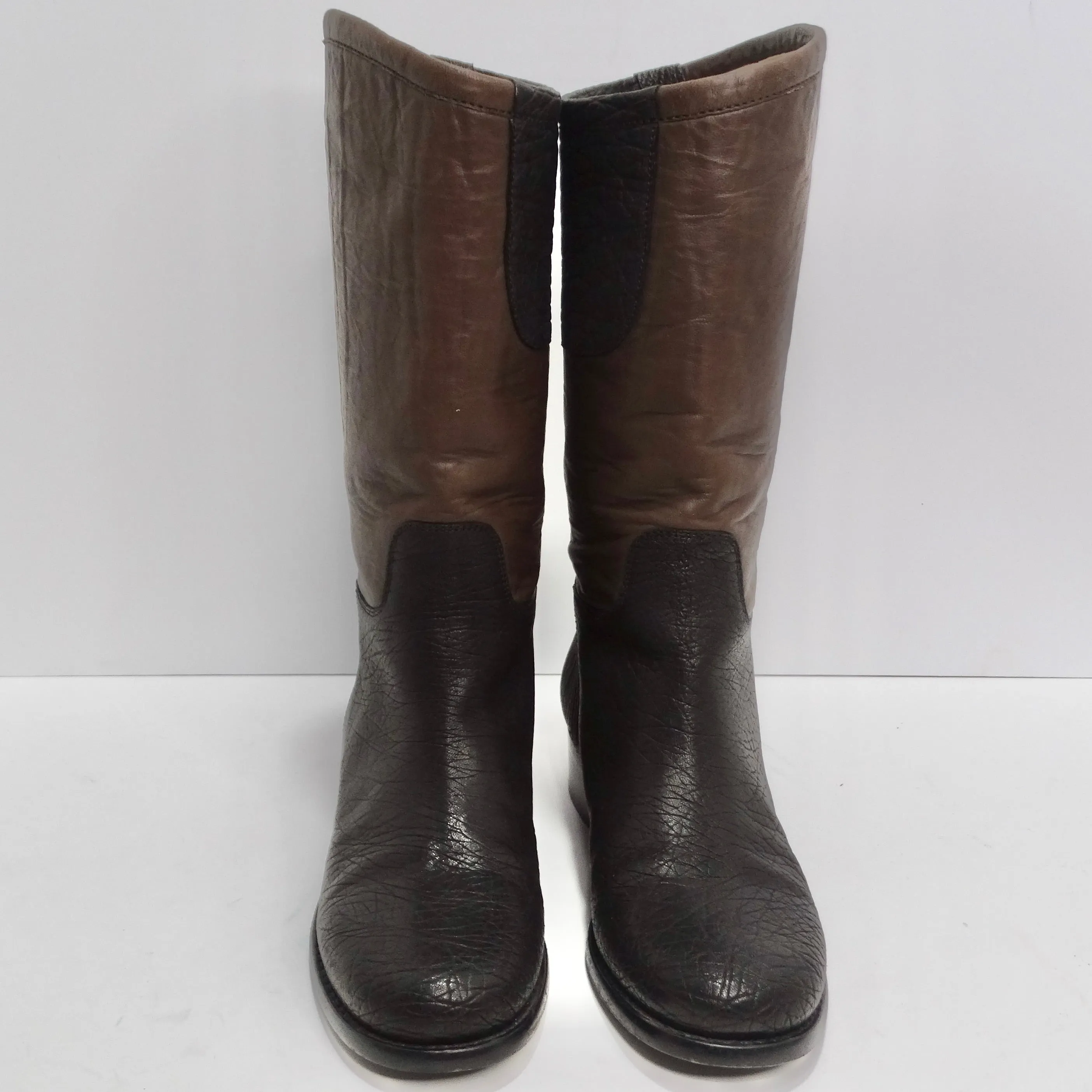 Chanel Two Tone Interlocking C Riding Boots