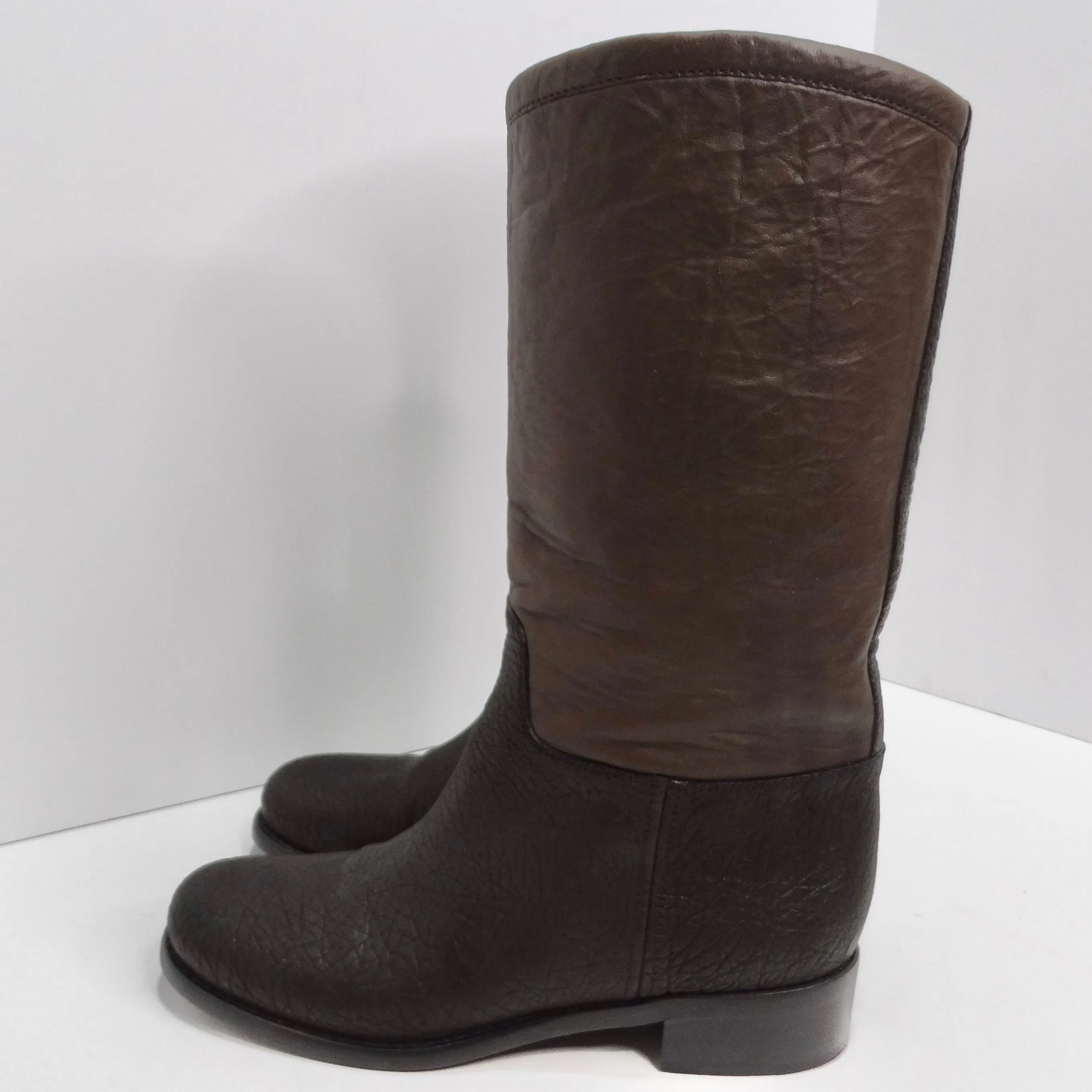 Chanel Two Tone Interlocking C Riding Boots