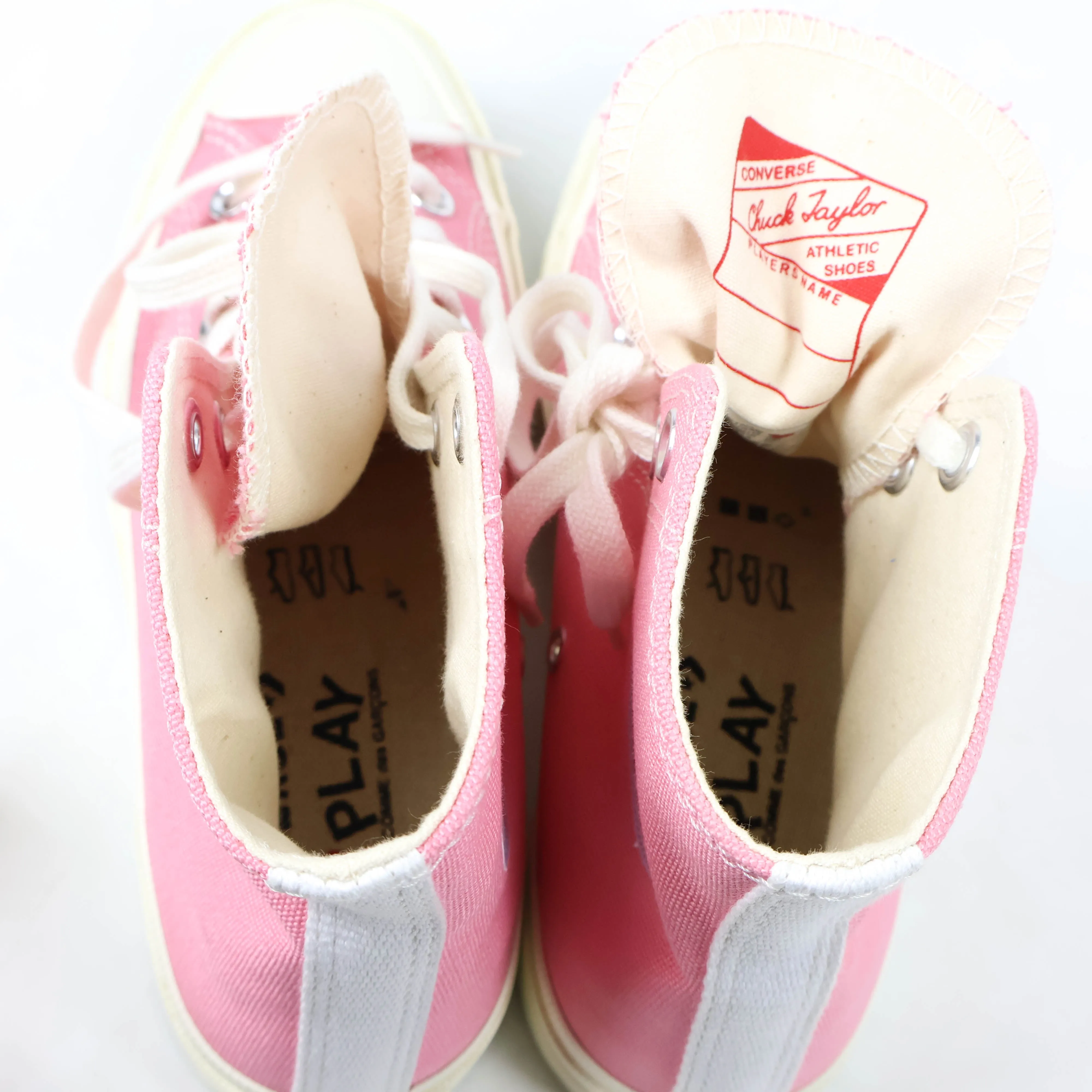 Converse Play Comme Des Garcons Sneakers High Top Pink