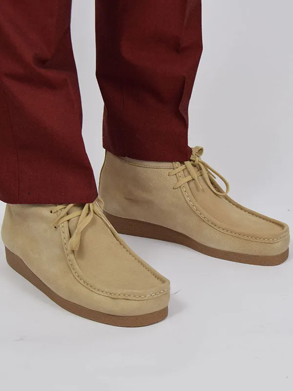 Delicious Junction Maple Suede Wallabee Boots