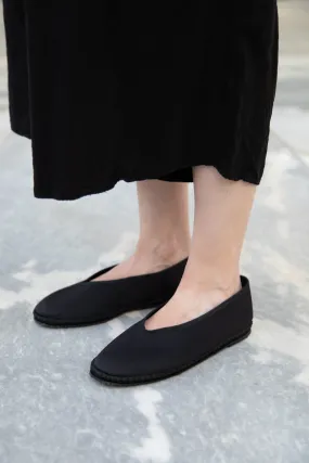 Drogheria Crivellini | Ballet Point Flats in Black Satin