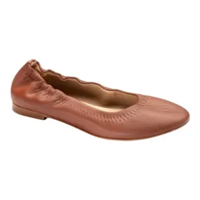 L06 - Tan Soft Leather Flats for Teen/Women by Manuela de Juan