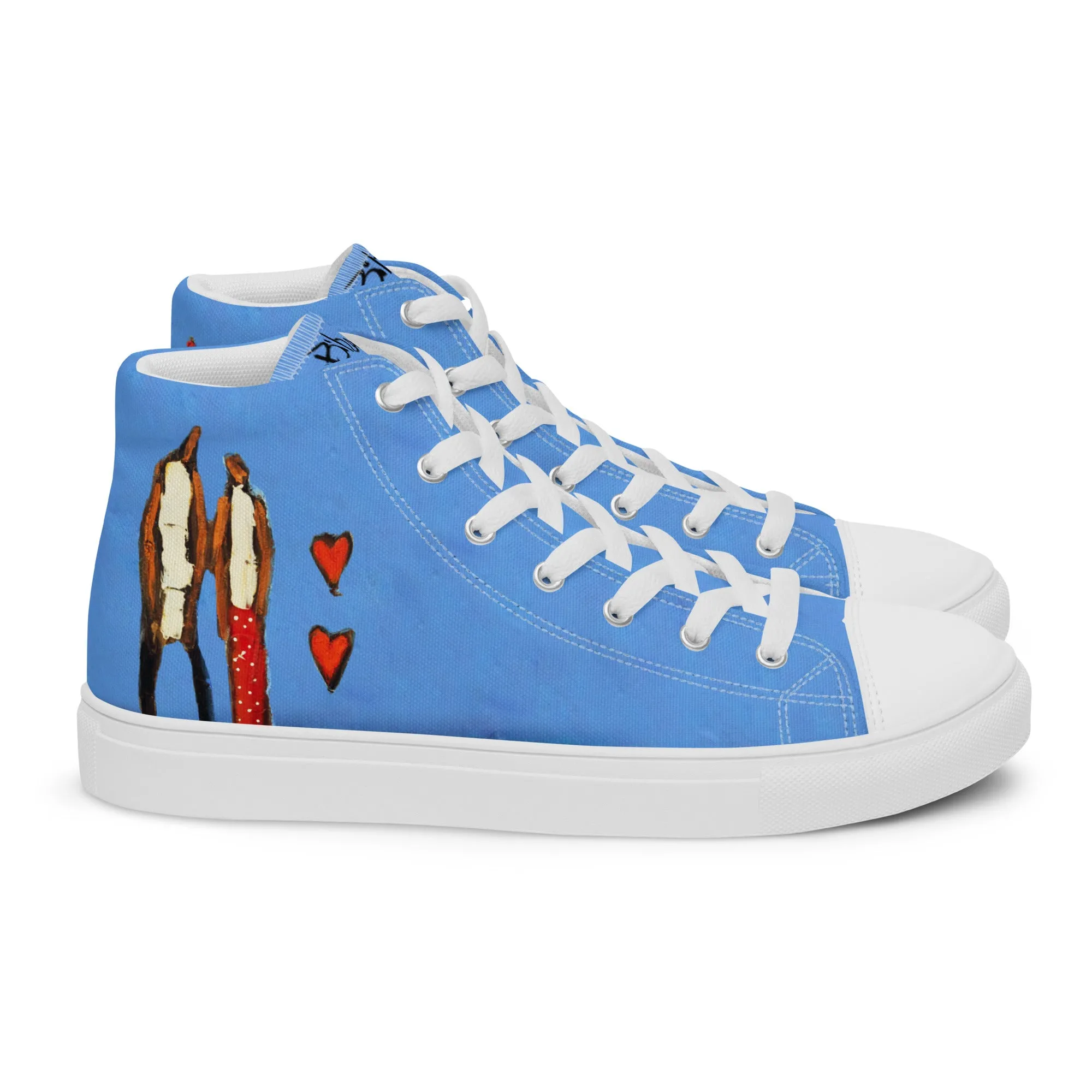 Love You Women’s high top canvas shoes