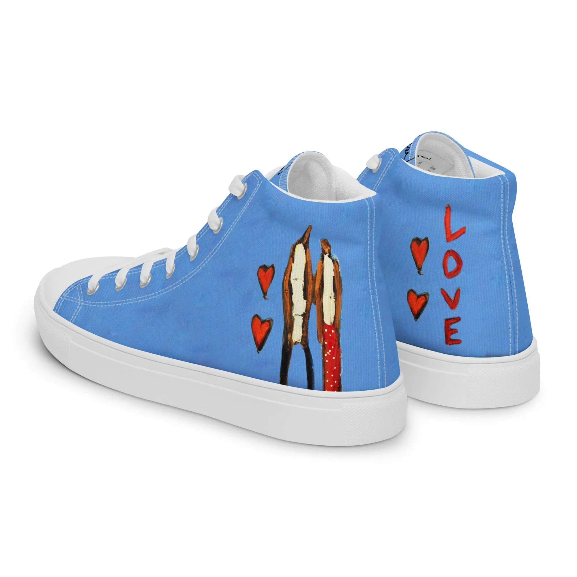 Love You Women’s high top canvas shoes