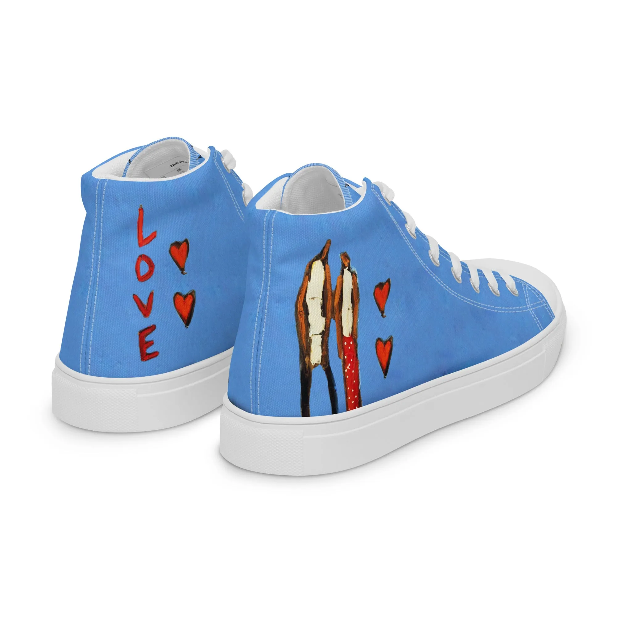 Love You Women’s high top canvas shoes