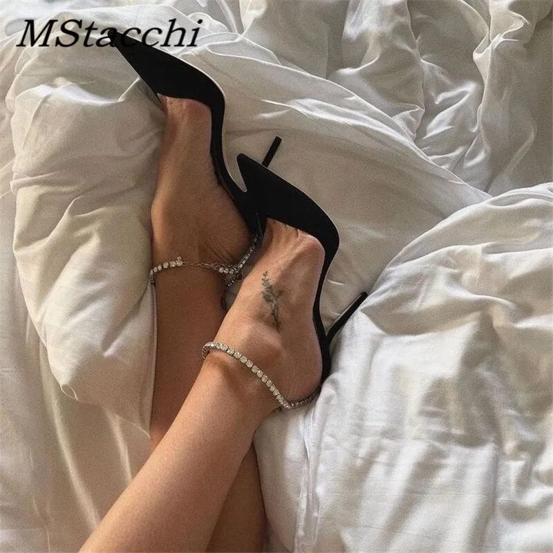 Luxury Rhinestones Chains High Heels