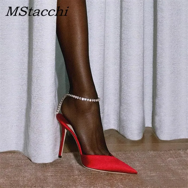 Luxury Rhinestones Chains High Heels