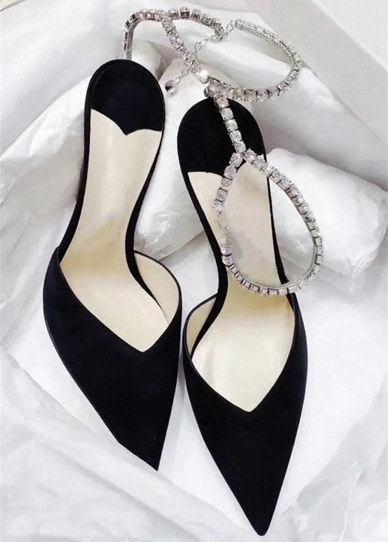 Luxury Rhinestones Chains High Heels