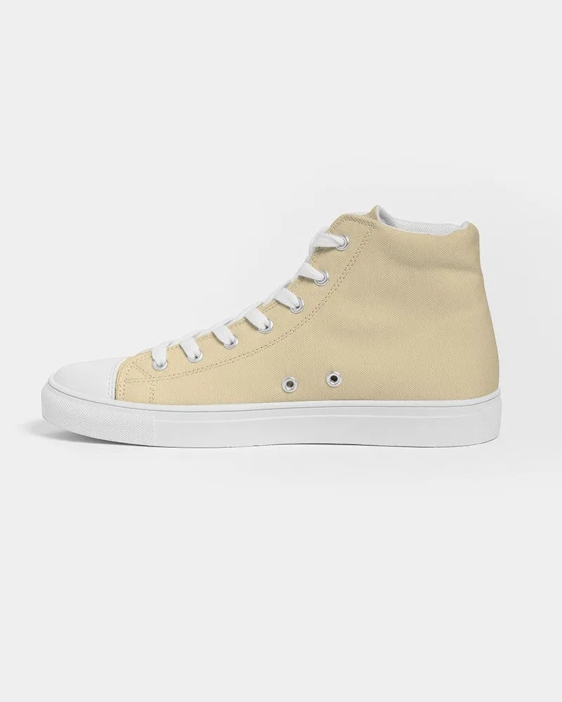 Pale Pastel Orange Yellow Women's High-top Canvas Sneakers | Women's | Bright Pale Pastel Orange Yellow | C0M8Y30K0