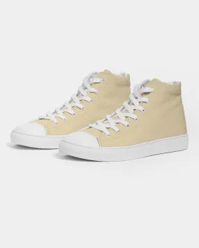 Pale Pastel Orange Yellow Women's High-top Canvas Sneakers | Women's | Bright Pale Pastel Orange Yellow | C0M8Y30K0