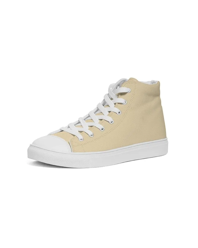 Pale Pastel Orange Yellow Women's High-top Canvas Sneakers | Women's | Bright Pale Pastel Orange Yellow | C0M8Y30K0