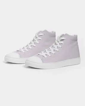 Pale Purple Men's High-top Canvas Sneakers | Men's | Bright Pale Purple | C5M10Y0K0