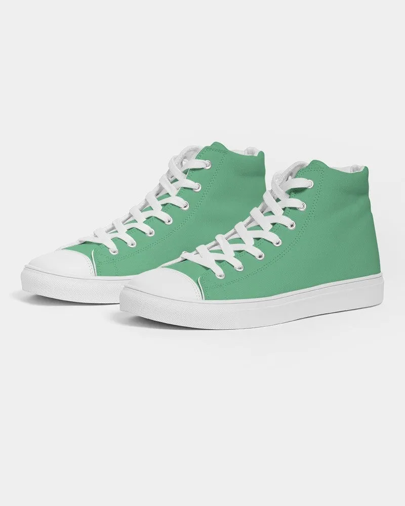 Pastel Green Women's High-top Canvas Sneakers | Women's | Bright Pastel Green | C60M0Y60K0