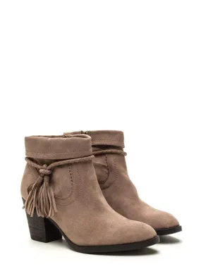 Tassle Booties - Taupe