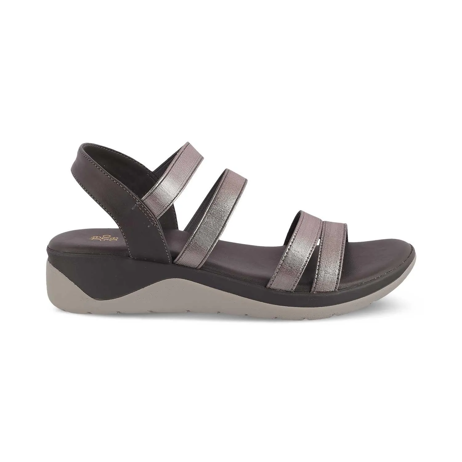 The Sona Pewter Women's Dress Wedge Sandals Tresmode