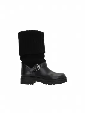 Thurso Knit Leather Boots