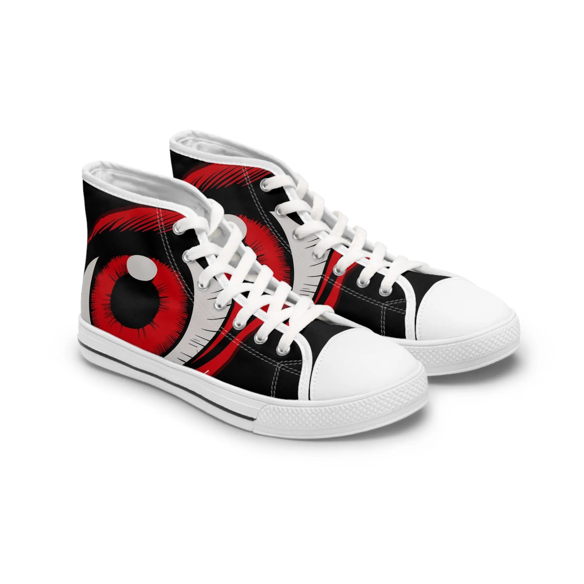 Women's High Top Sneakers - Red Eye