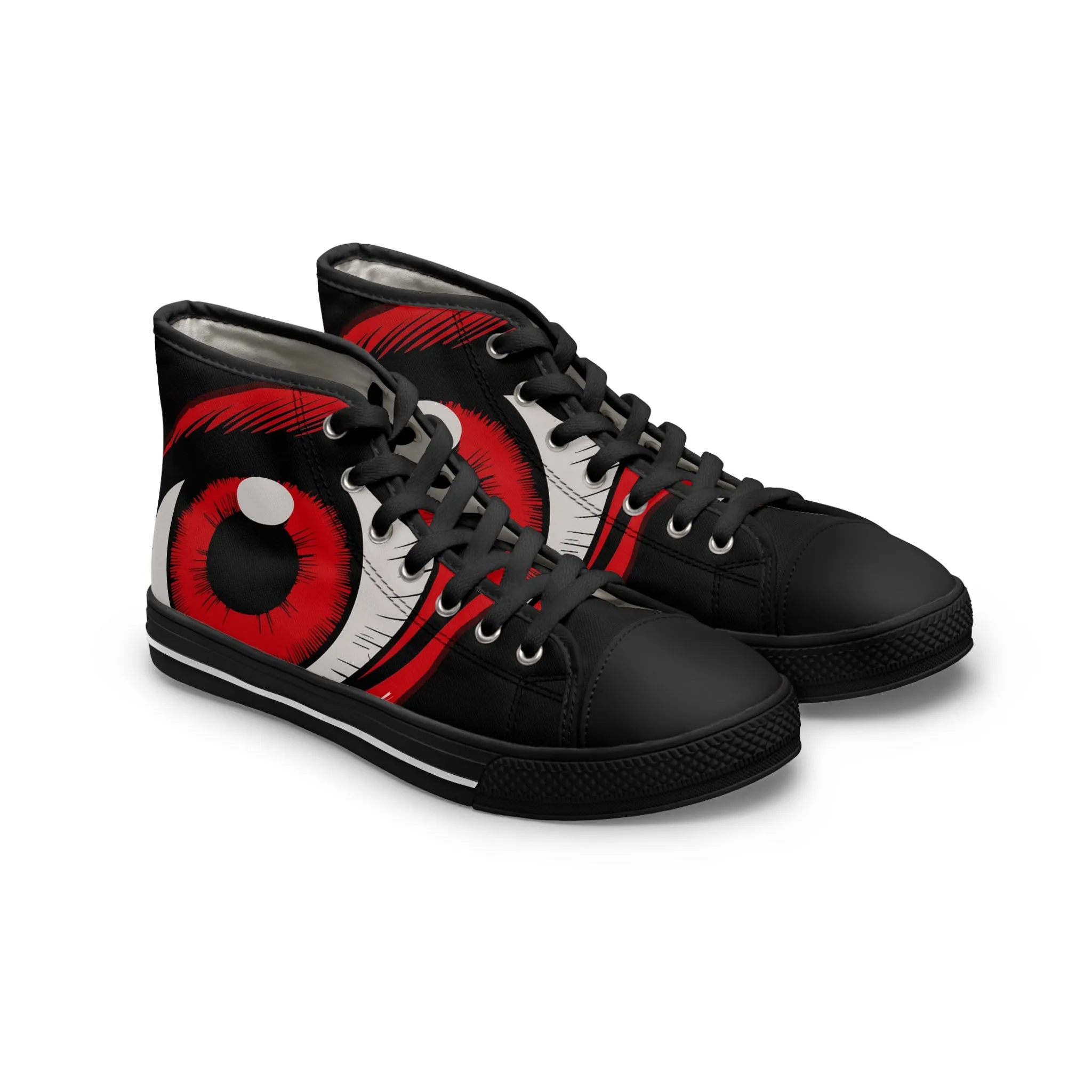 Women's High Top Sneakers - Red Eye