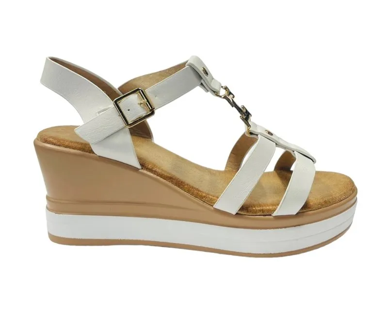 Women's Light Weight Wedge Heel Ankle Strap Sandals